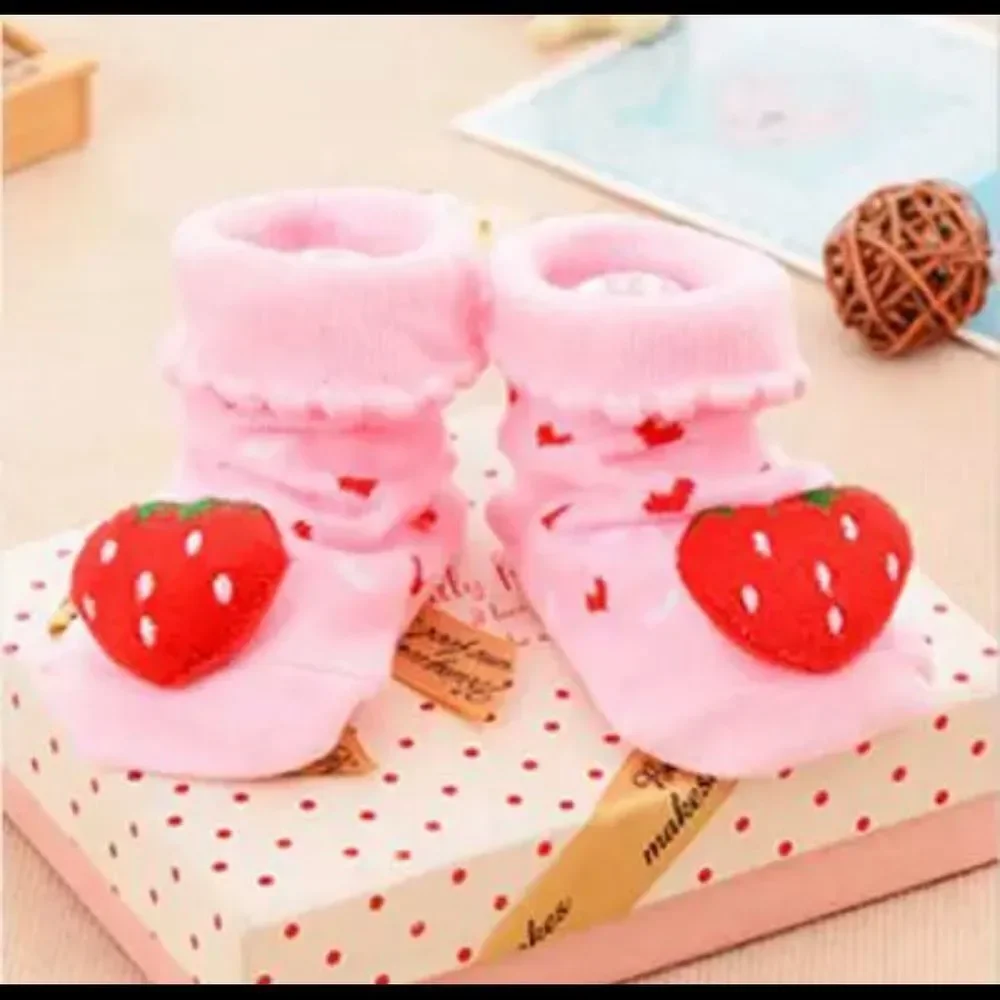 Cute‎ Anti-Slip Infant Socks Size 0-16 mos, 4 pair